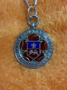 Enamel Crest Pendant Necklace - Red, Blue, Green